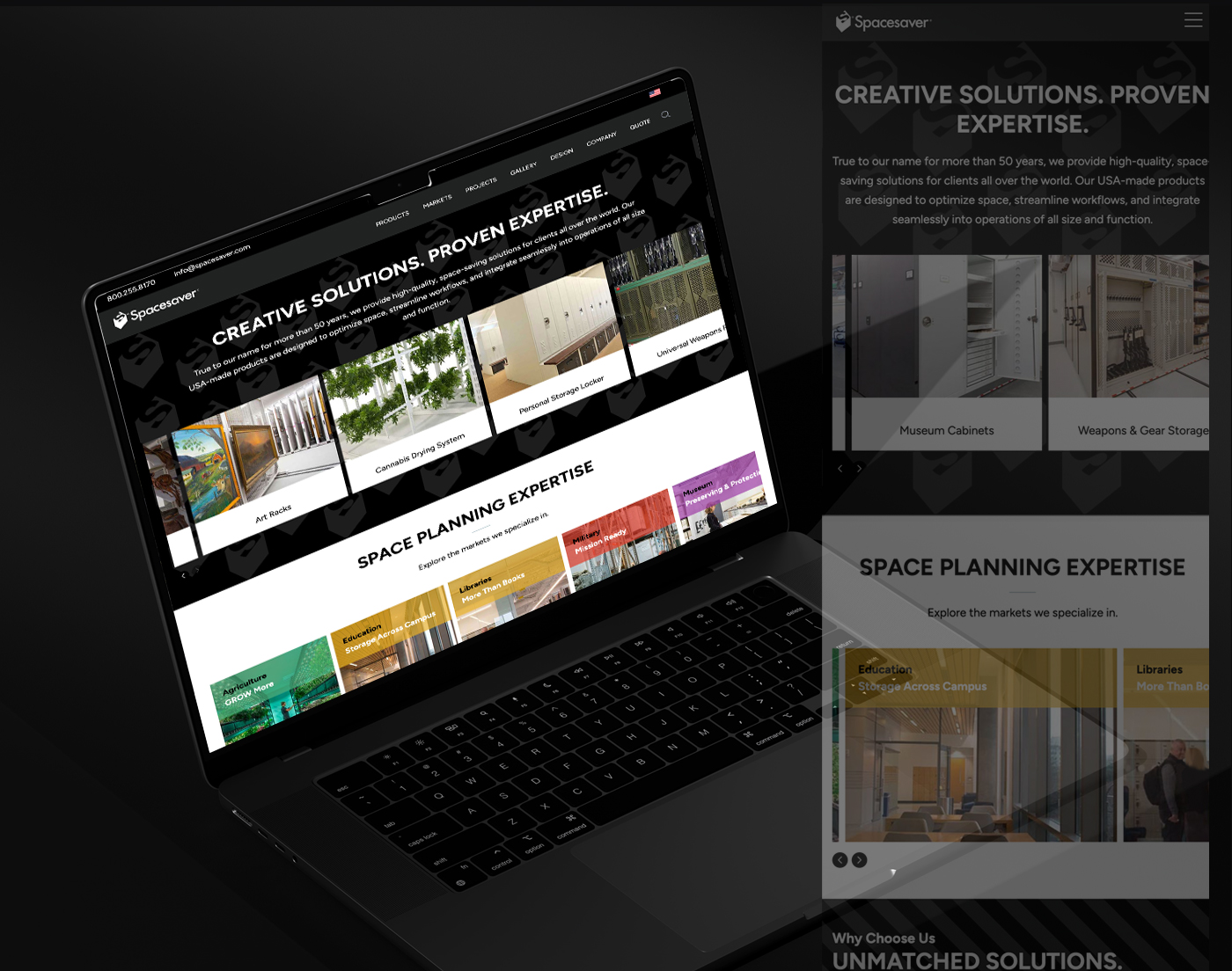 Spacesaver Website Design | Designed by Brooke Rogers