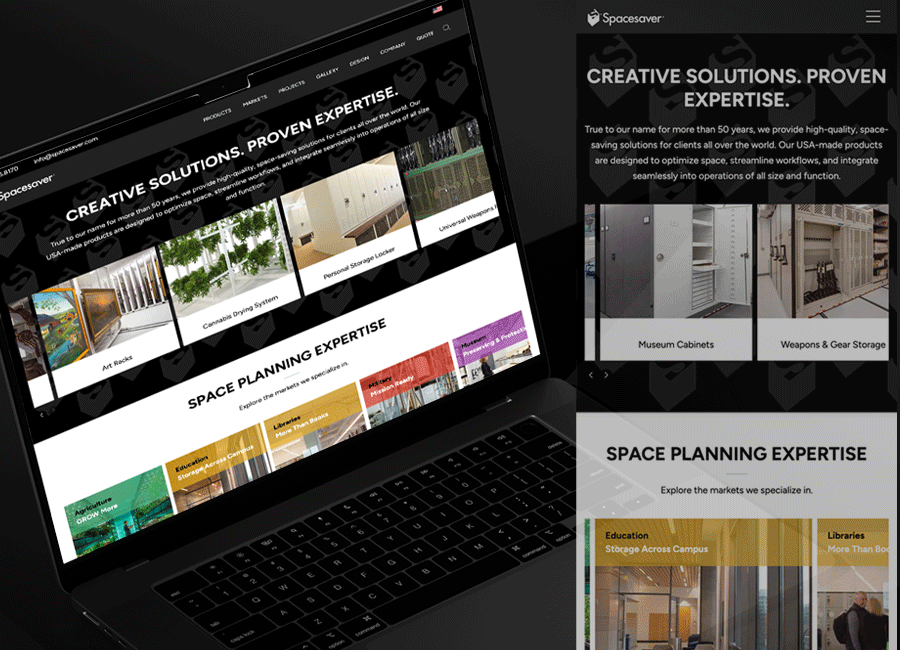 Spacesaver Website Redesign | Designed by Brooke Rogers